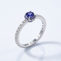 Avera Simple Eternity Band With Tanzanite Purple Crown