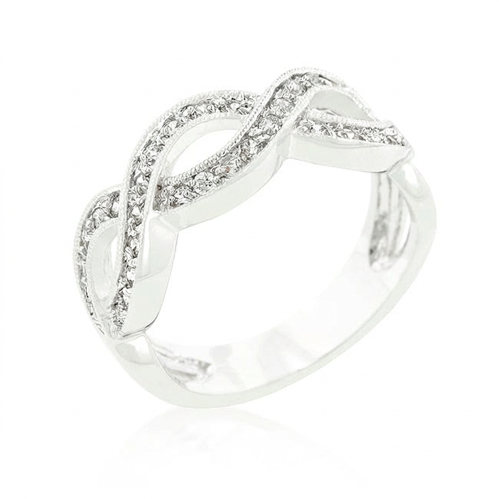 Avera Cubic Zirconia Infinity Band in Sterling Silver
