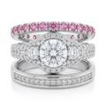 Avera Fancy Wedding Set 5 / Silver Stackable Ring Collection