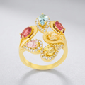 Avera Multi-Color Cocktail Ring Statement Jewelry