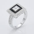 Avera Shira 0.7ct Cubic Zirconia Antique Style Ring in Silver