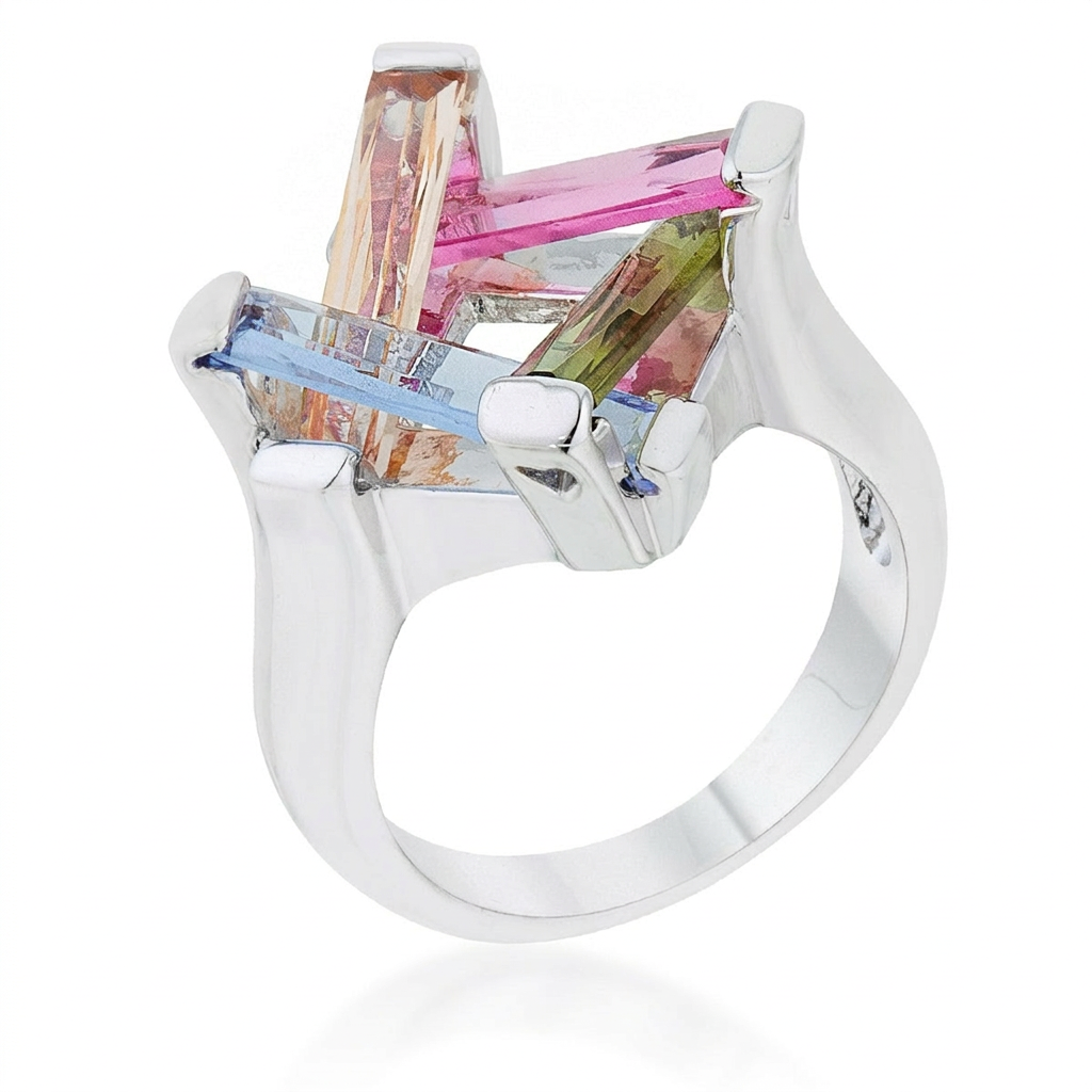 Avera Myra 10ct Multicolor Cubic Zirconia Cocktail Ring