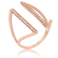 Avera Jena 0.2ct Cubic Zirconia Delicate Parallel Ring