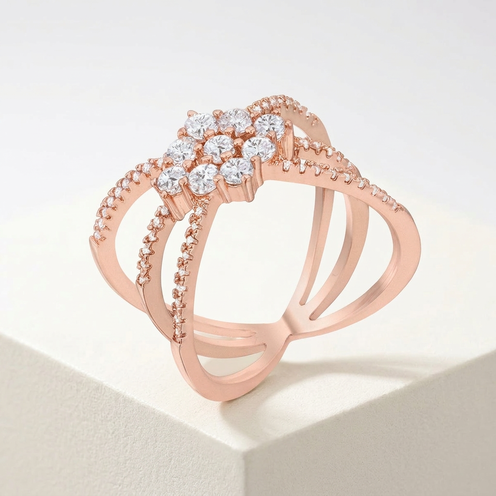 Avera Mindy 0.8ct Cubic Zirconia Delicate Triple Wrap Ring