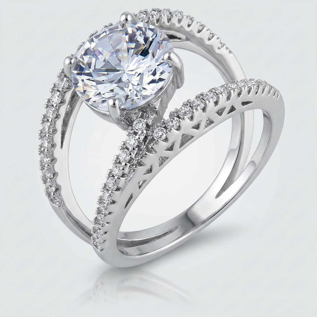Avera Girana 3ct Cubic Zirconia Contemporary Statement Ring