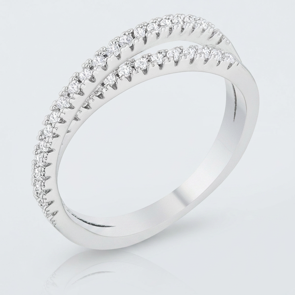 Avera Mara 0.4ct Cubic Zirconia Intertwined Simple Ring