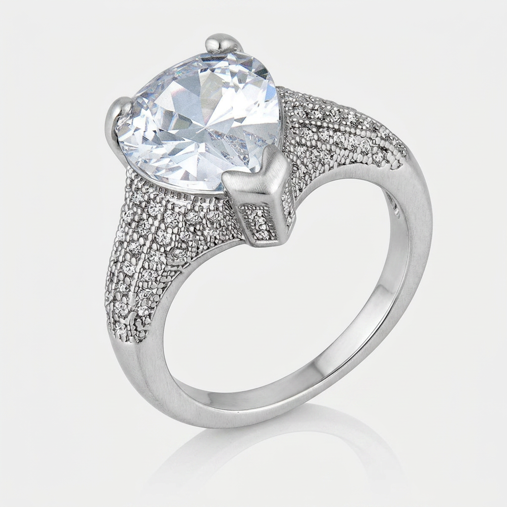 Avera Rhyne 5.8ct Pear Cut Cubic Zirconia Cocktail Ring