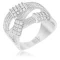 Avera Peyton 0.36ct Cubic Zirconia Wide Cable Statement Ring