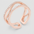 Avera Marina 0.5ct Cubic Zirconia Abstract Cuff Ring