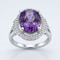 Avera Melanie 5.95ct Amethyst Cubic Zirconia Cocktail Ring