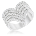 Avera Vera 1.42ct Cz Vintage Inspired Cocktail Ring In Silver