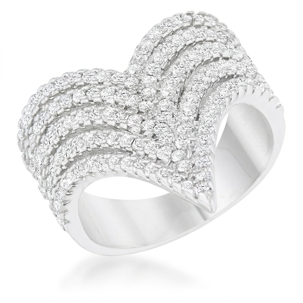 Avera Vera 1.42ct Cz Vintage Inspired Cocktail Ring In Silver