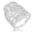 Avera Rosa 1.25ct Cubic Zirconia Filigree Cocktail Ring