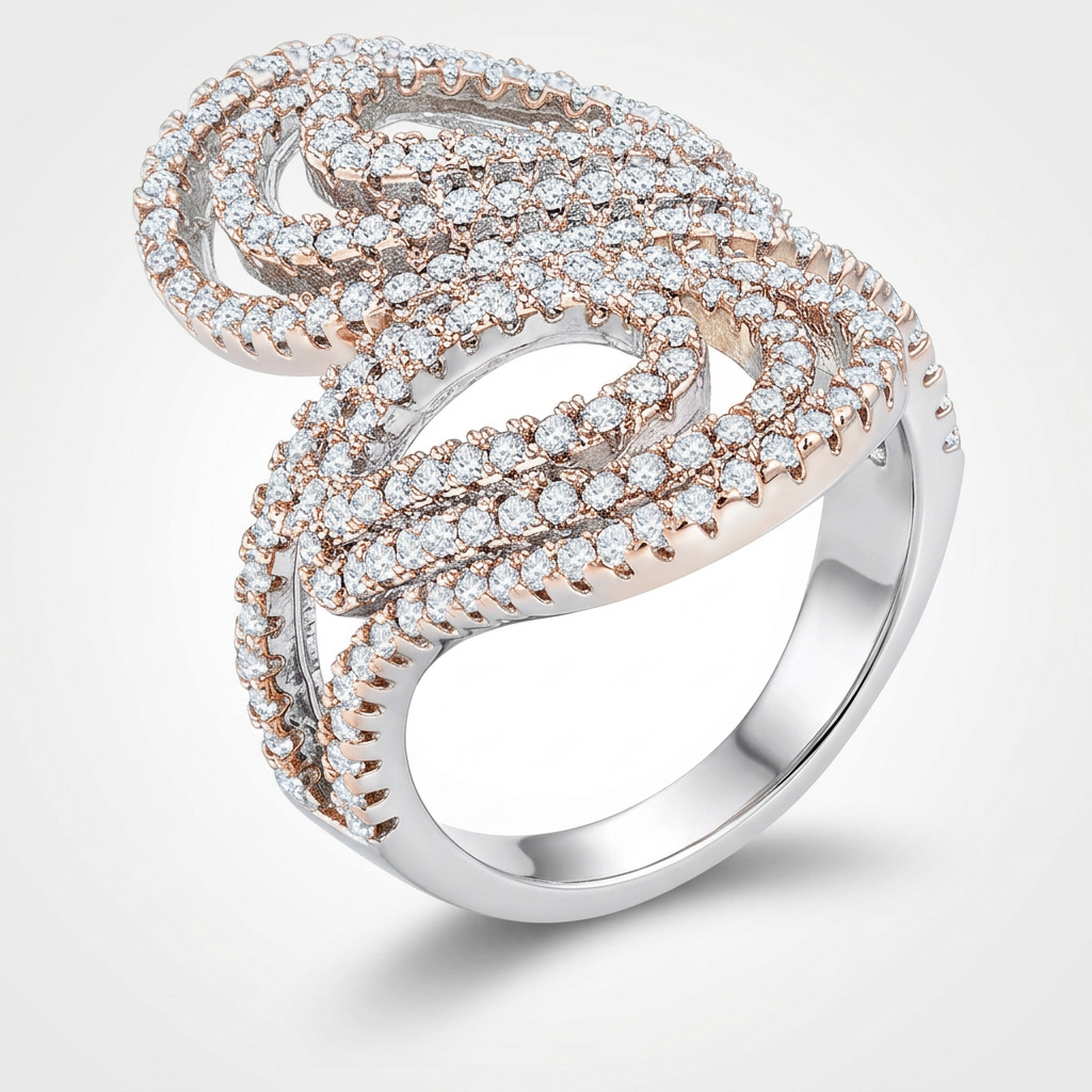 Avera Serina 1ct Cubic Zirconia Pave Circle Ring