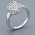 Avera Brie 0.6ct Contemporary Sphere Ring in Sterling Silver