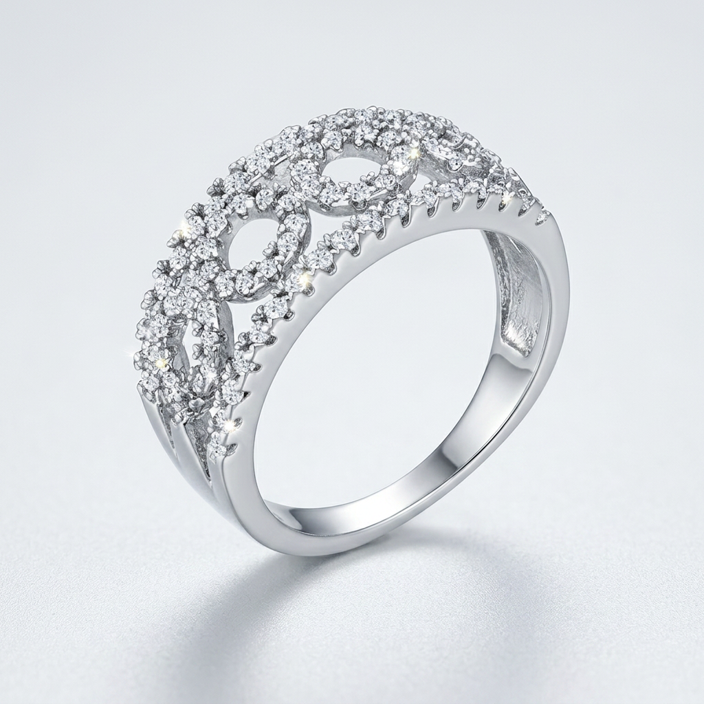 Avera Rina 0.5ct Cubic Zirconia Contemporary Band Ring