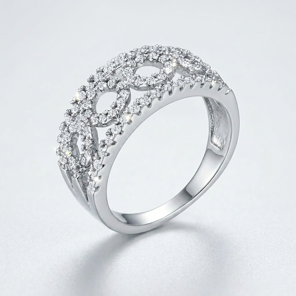 Avera Rina 0.5ct Cubic Zirconia Contemporary Band Ring