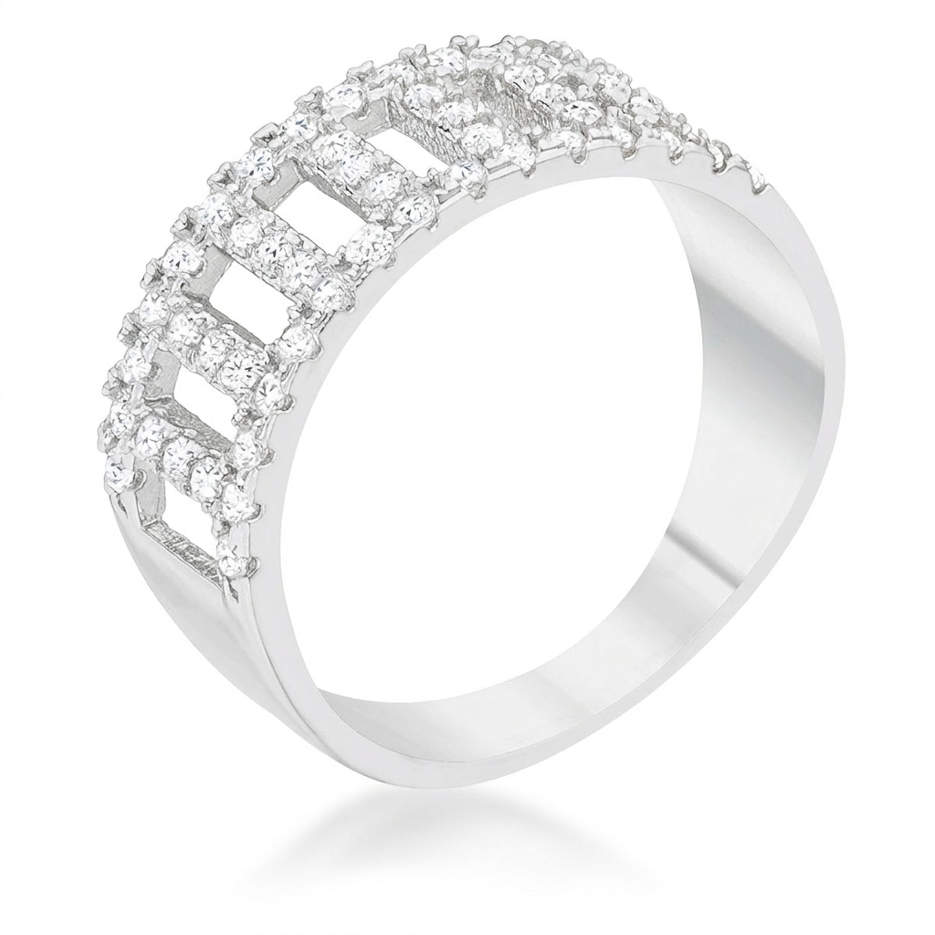 Avera Rey 0.5ct Cubic Zirconia Contemporary Band Ring