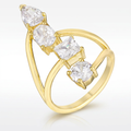 Avera 3CT Stunning CZ Ring in Radiant Gold Finish