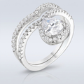 Avera 1.75Ct Chevron Wedding Set With Cubic Zirconia