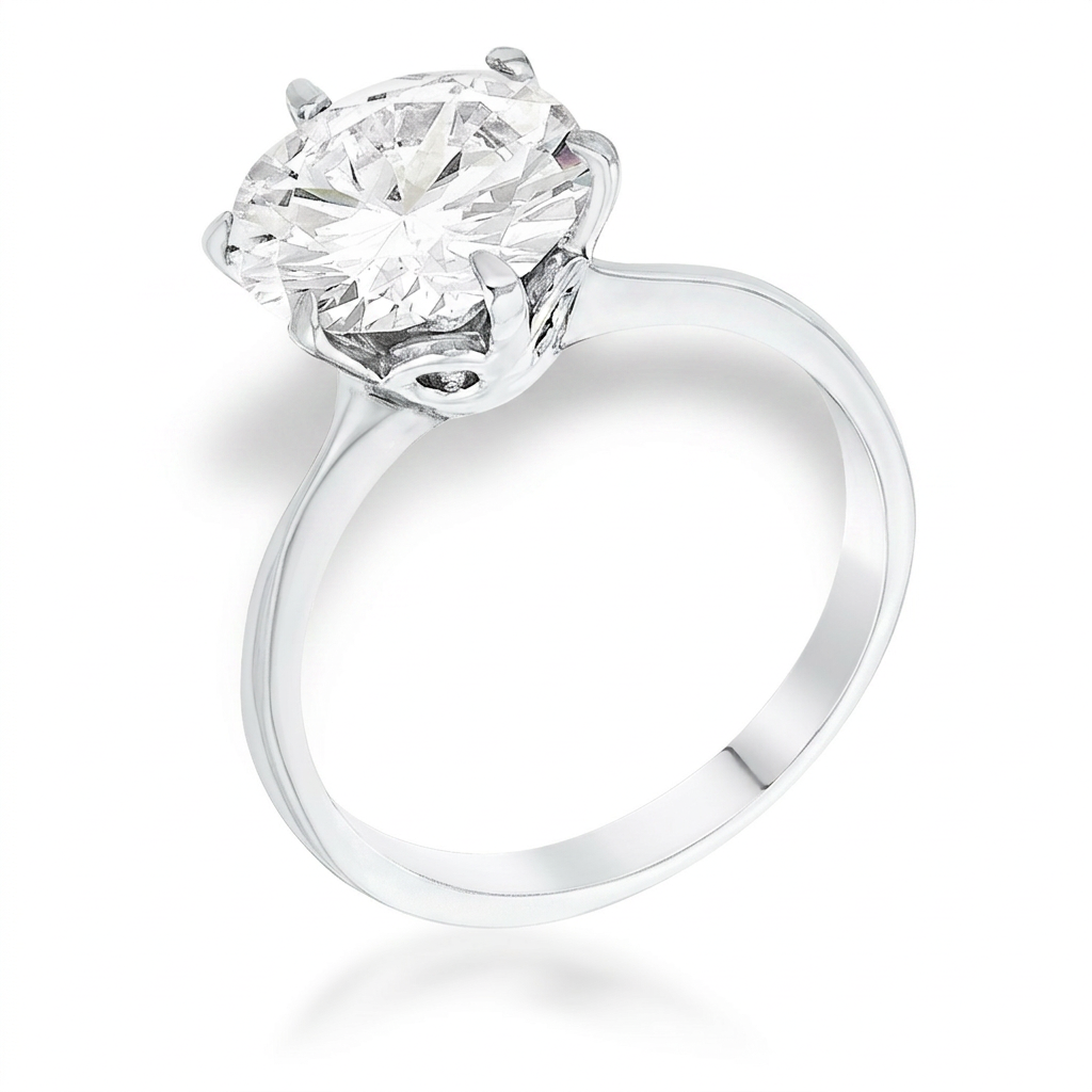 Avera 3.5 Carat Cubic Zirconia Classic Solitaire Ring