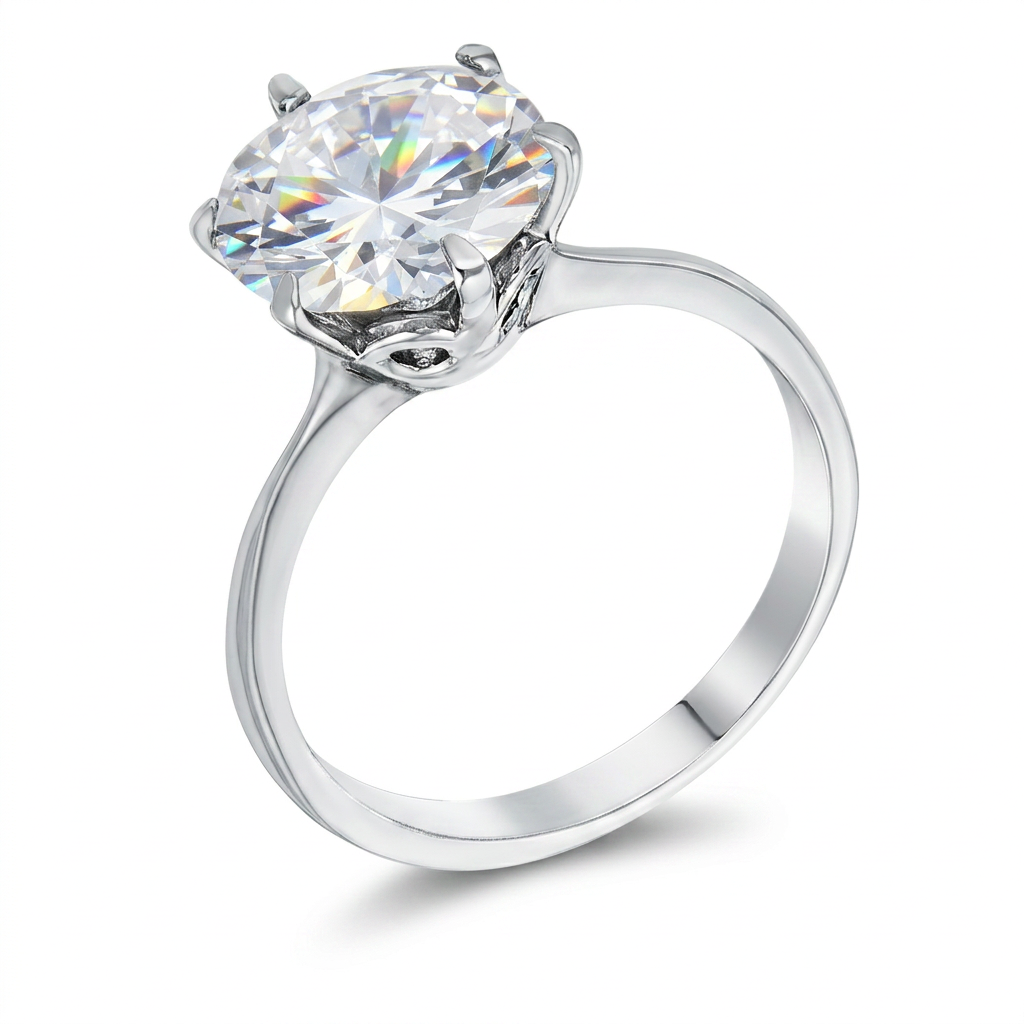 Avera 3.5 Carat Cubic Zirconia Classic Solitaire Ring