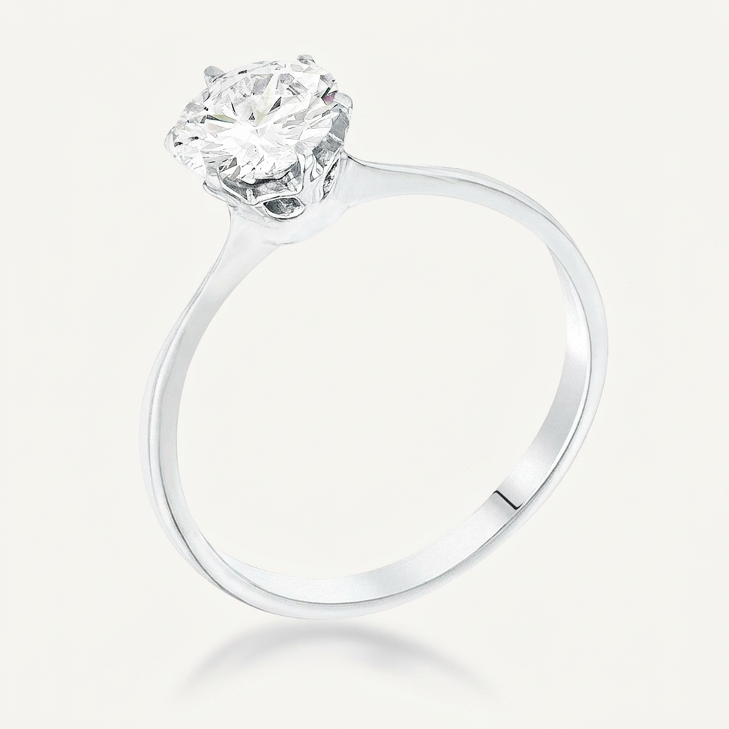 Avera 1 Carat Single Stone Cz Classic Solitaire Ring