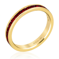 Avera Stylish Stackables Garnet and Gold Crystal Ring