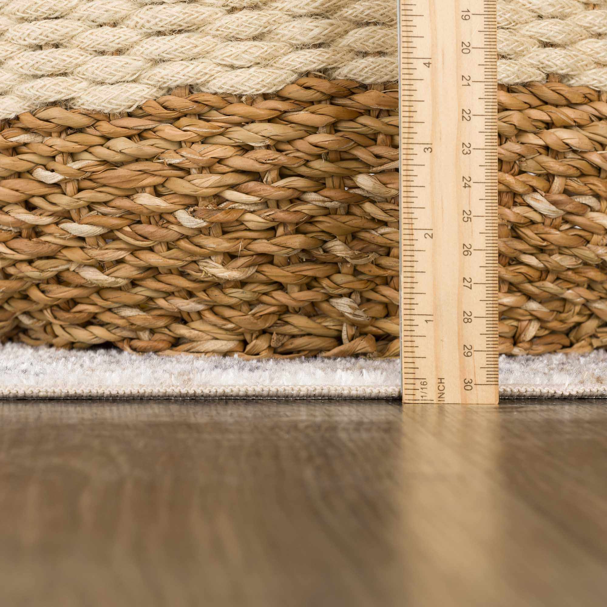 Hiti Cream Flat Pile Washable Rug