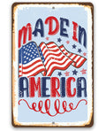 Made in America - Flag - Metal Sign