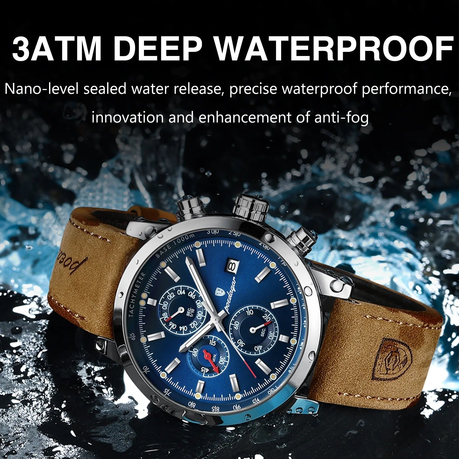 New Top Luxury Mens Watch Quartz Clock Waterproof Classic Automatic Chronograph Military Wrist Watches for Men