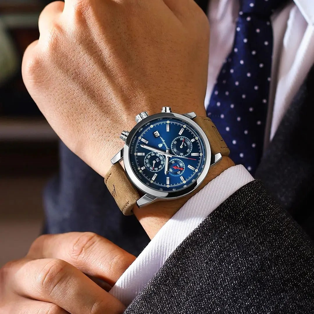 New Top Luxury Mens Watch Quartz Clock Waterproof Classic Automatic Chronograph Military Wrist Watches for Men