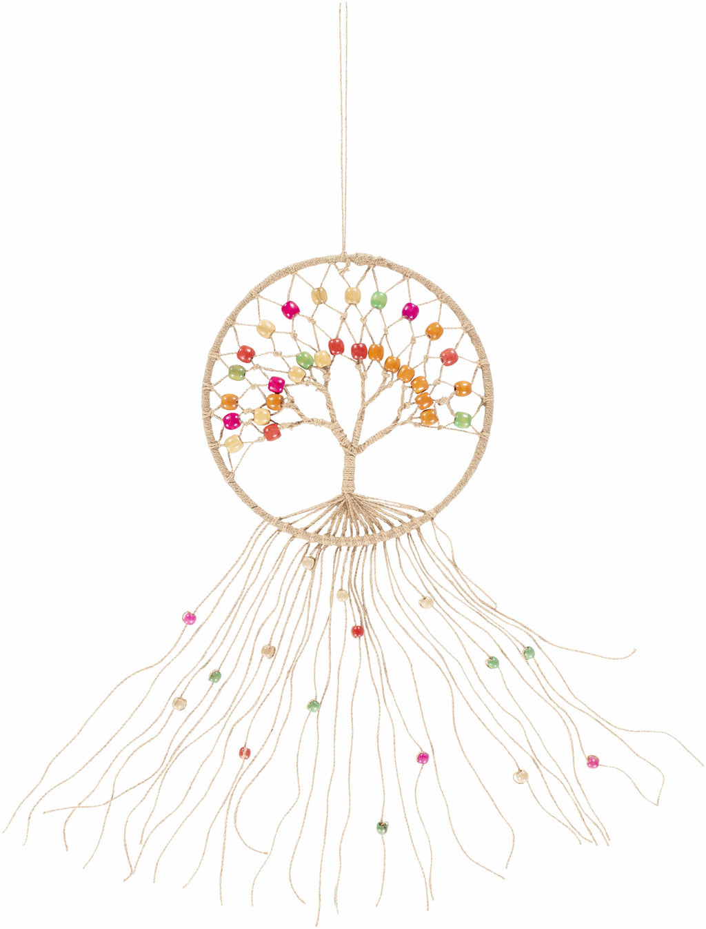 Mapua Colorful Beaded Macrame Wall Hanging Decor - Clearance