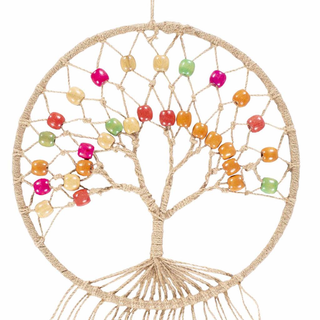 Mapua Colorful Beaded Macrame Wall Hanging Decor - Clearance
