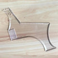 Men Transparent Modern Beard Shaping Tool  Lightweight And Flexible Fits All-In-One Styling Beard Comb