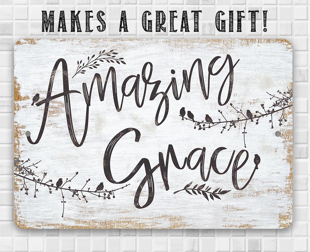 Amazing Grace - Metal Sign