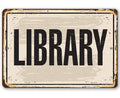 Library  - Metal Sign
