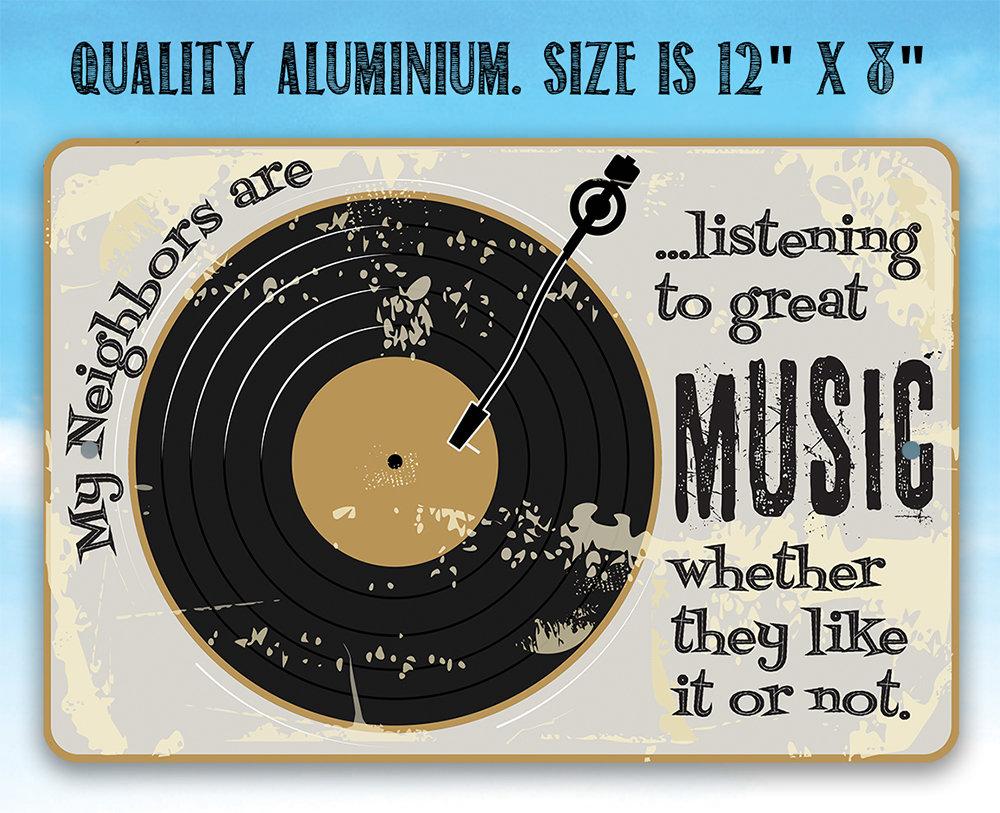 Listening To Great Music - Metal Sign