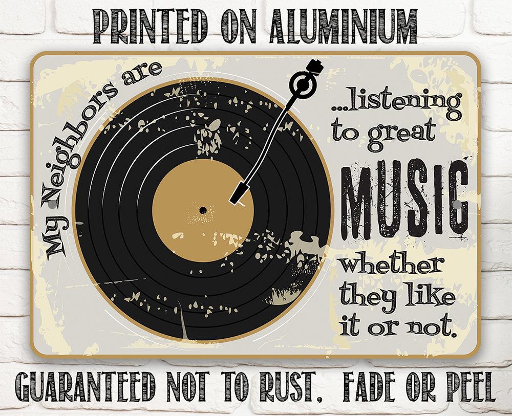 Listening To Great Music - Metal Sign