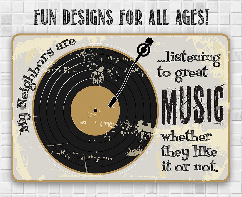Listening To Great Music - Metal Sign