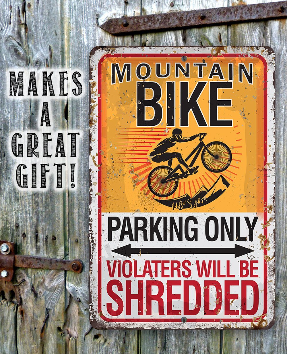 Mountain Bike Parking - Metal Sign