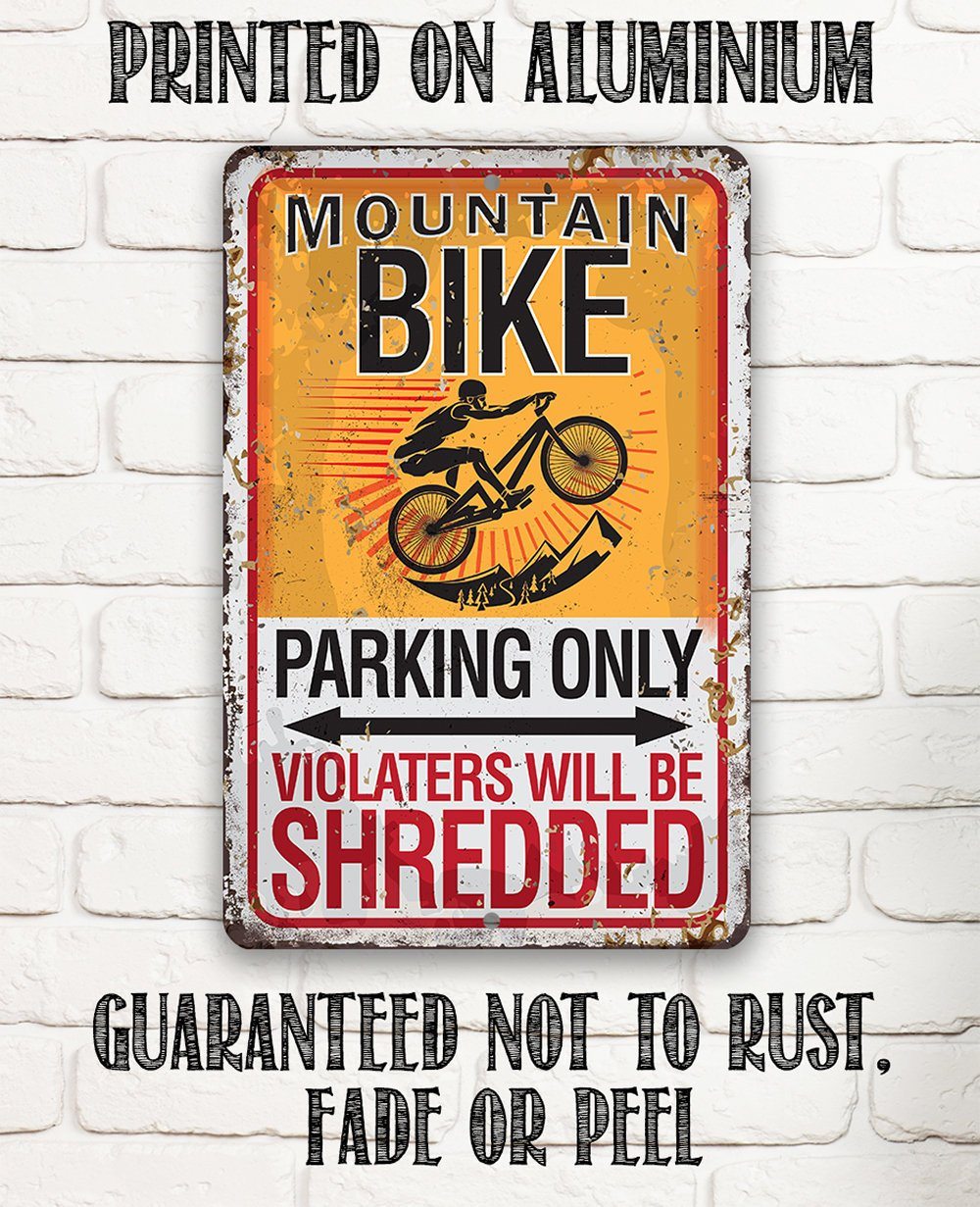 Mountain Bike Parking - Metal Sign