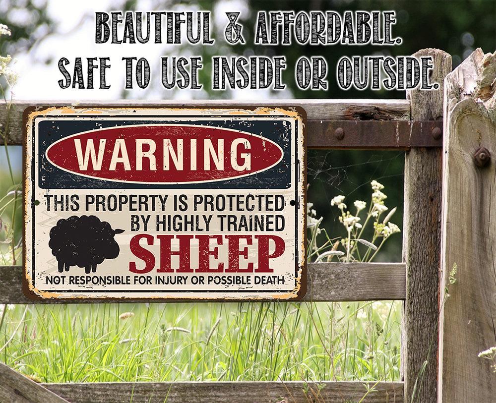 Property Protected By Sheep - Metal Sign