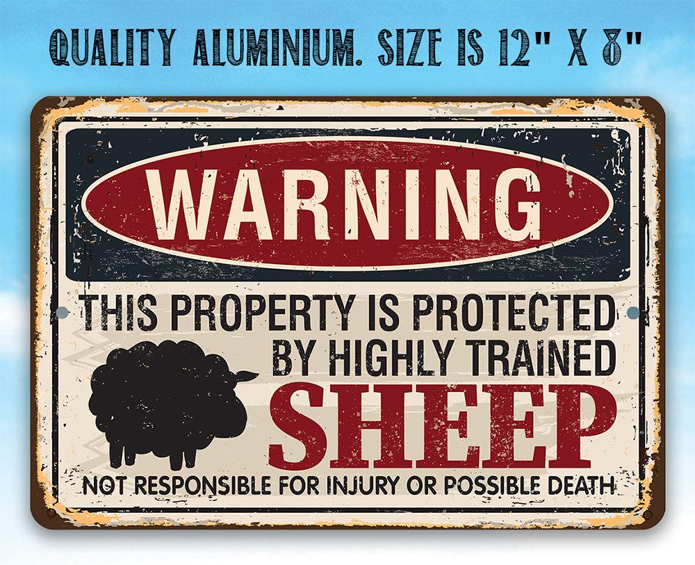 Property Protected By Sheep - Metal Sign