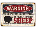 Property Protected By Sheep - Metal Sign