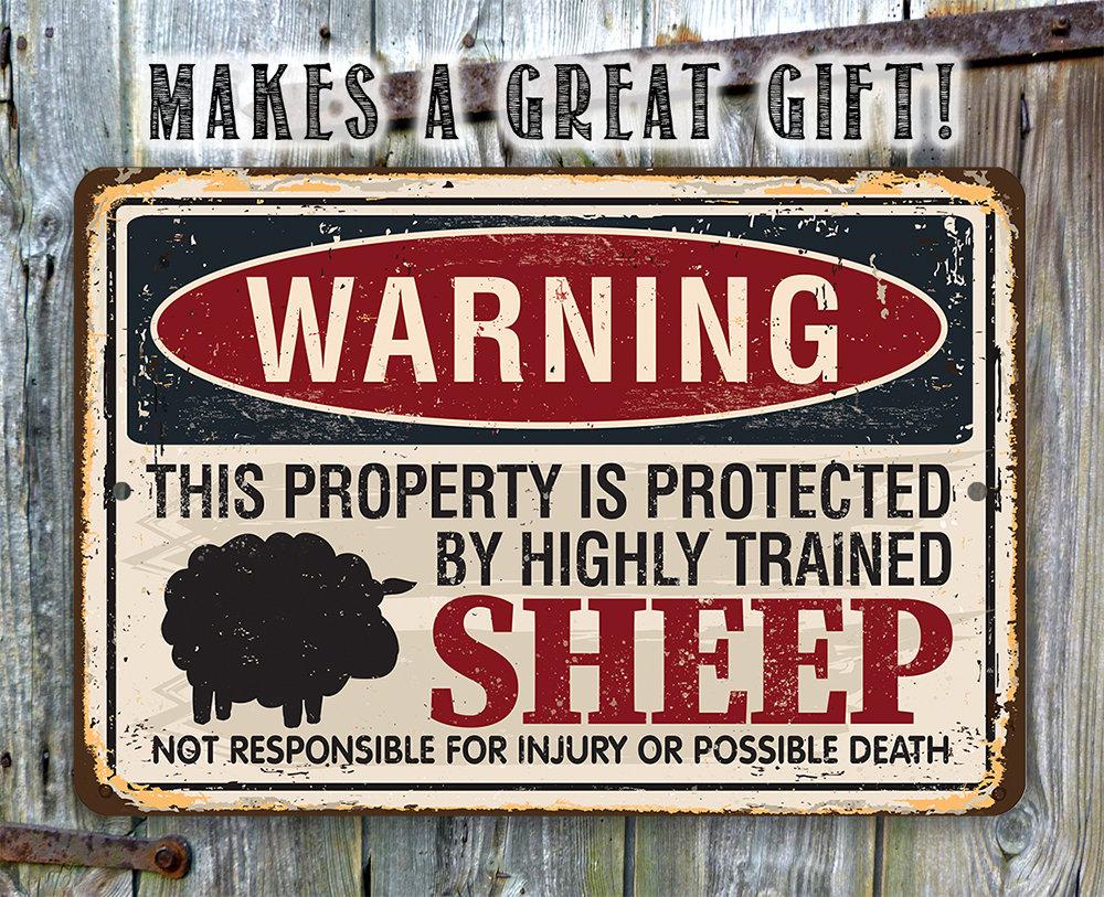 Property Protected By Sheep - Metal Sign