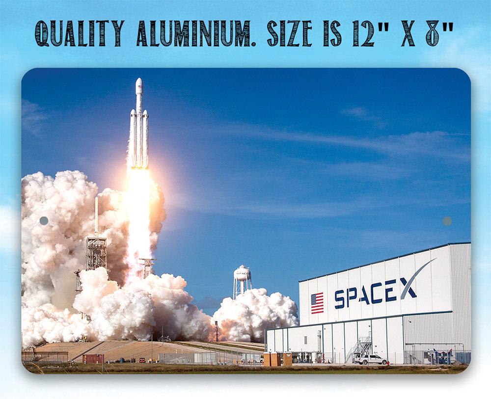 SpaceX2 Rocket Launch - Metal Sign