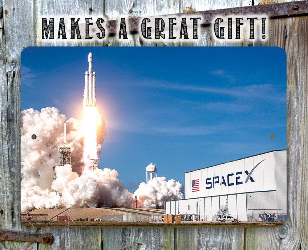 SpaceX2 Rocket Launch - Metal Sign