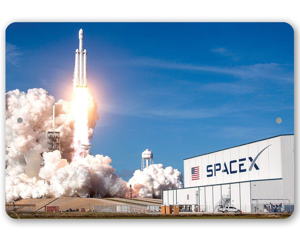 SpaceX2 Rocket Launch - Metal Sign