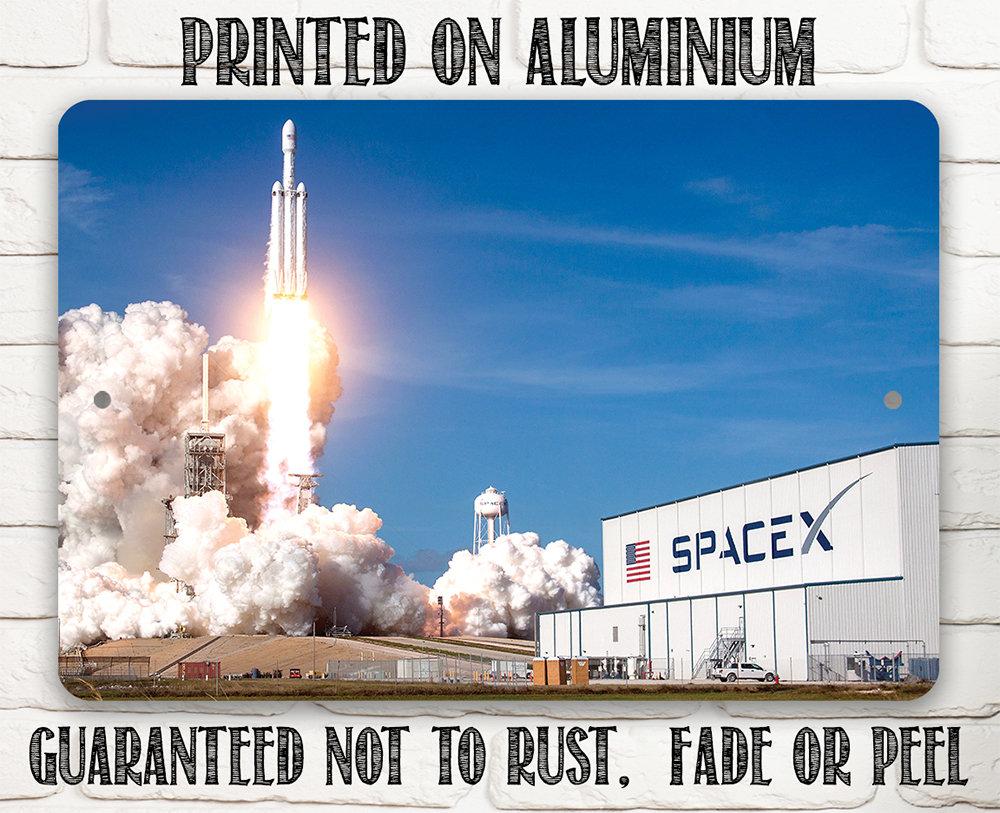 SpaceX2 Rocket Launch - Metal Sign